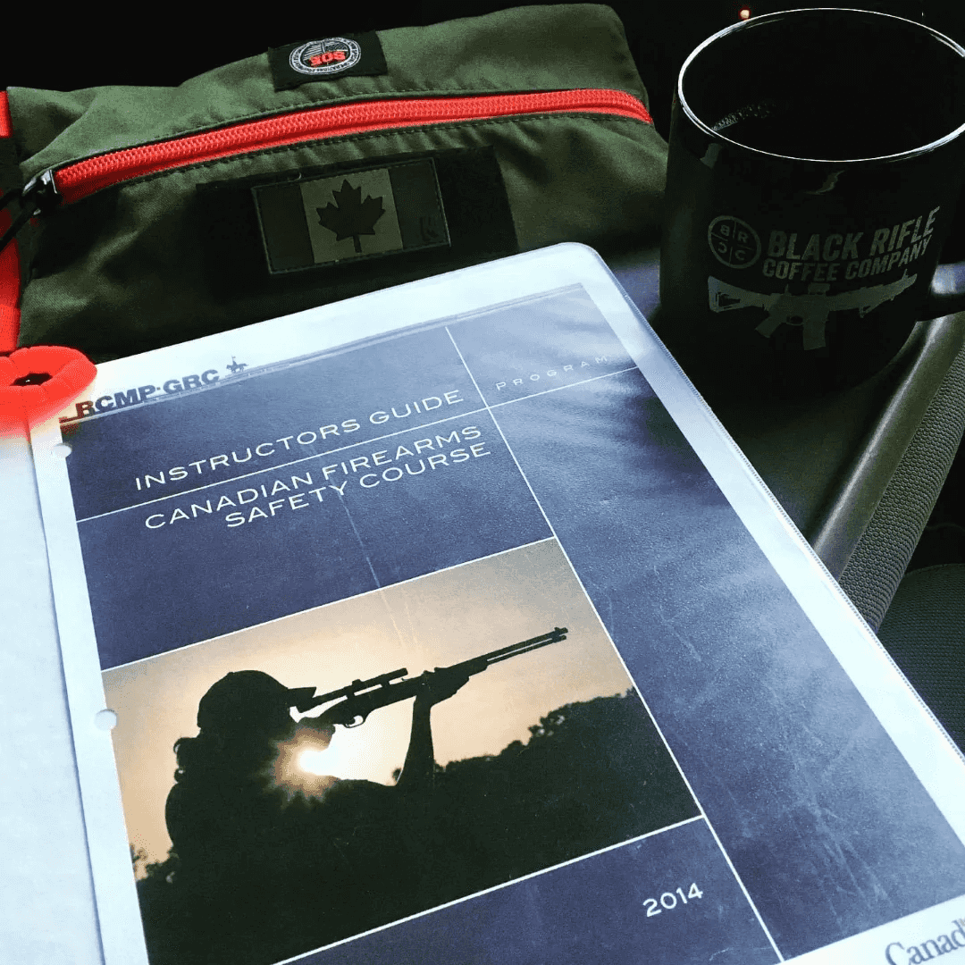 Canadian Firearms Safety Course instructor’s guide on a tablet